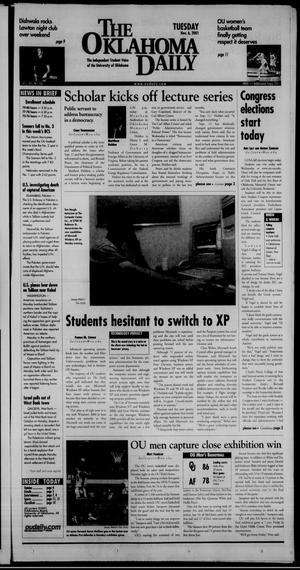Primary view of object titled 'The Oklahoma Daily (Norman, Okla.), Vol. 85, No. 56, Ed. 1 Tuesday, November 6, 2001'.