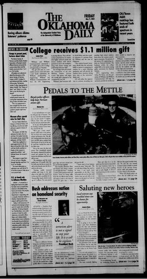 The Oklahoma Daily (Norman, Okla.), Vol. 85, No. 59, Ed. 1 Friday, November 9, 2001