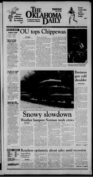Primary view of object titled 'The Oklahoma Daily (Norman, Okla.), Vol. 85, No. 69, Ed. 1 Thursday, November 29, 2001'.