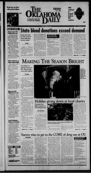 The Oklahoma Daily (Norman, Okla.), Vol. 85, No. 72, Ed. 1 Tuesday, December 4, 2001