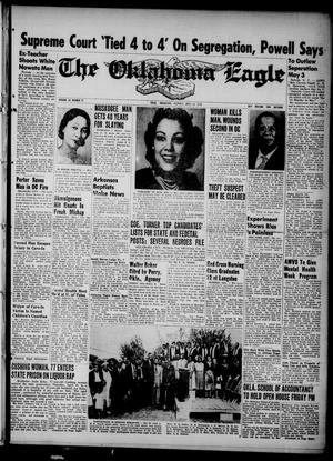 Primary view of object titled 'The Oklahoma Eagle (Tulsa, Okla.), Vol. 34, No. 17, Ed. 1 Thursday, April 29, 1954'.