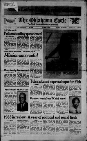 Primary view of object titled 'The Oklahoma Eagle (Tulsa, Okla.), Vol. 66, No. 4, Ed. 1 Thursday, January 5, 1984'.
