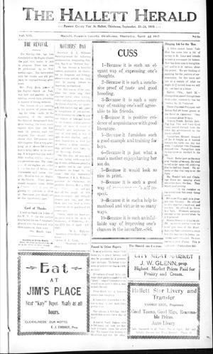 The Hallett Herald (Hallett, Okla.), Vol. 8, No. 10, Ed. 1 Thursday, April 22, 1915