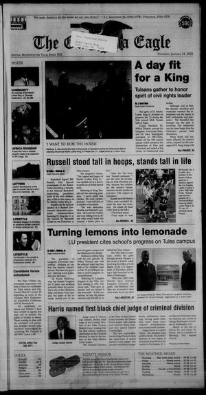 Primary view of object titled 'The Oklahoma Eagle (Tulsa, Okla.), Vol. 81, No. 4, Ed. 1 Thursday, January 24, 2002'.