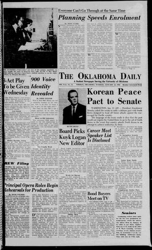 Primary view of object titled 'The Oklahoma Daily (Norman, Okla.), Vol. 40, No. 75, Ed. 1 Tuesday, January 12, 1954'.
