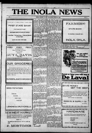 The Inola News (Inola, Okla.), Vol. 1, No. 51, Ed. 1 Friday, March 24, 1922