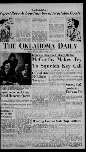 The Oklahoma Daily (Norman, Okla.), Vol. 40, No. 140, Ed. 1 Saturday, April 24, 1954