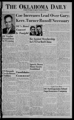 The Oklahoma Daily (Norman, Okla.), Vol. 40, No. 182, Ed. 1 Thursday, July 8, 1954