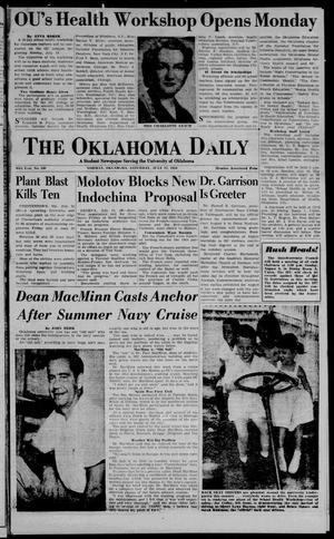 Primary view of object titled 'The Oklahoma Daily (Norman, Okla.), Vol. 40, No. 189, Ed. 1 Saturday, July 17, 1954'.
