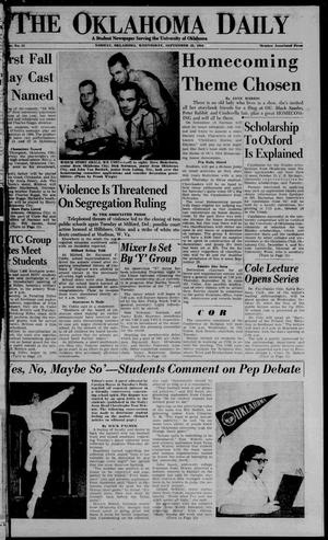 The Oklahoma Daily (Norman, Okla.), Vol. 41, No. 11, Ed. 1 Wednesday, September 22, 1954