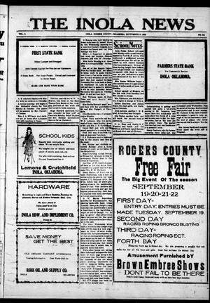 The Inola News (Inola, Okla.), Vol. 2, No. 23, Ed. 1 Friday, September 8, 1922