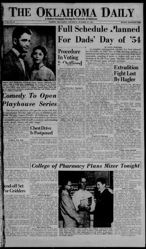 The Oklahoma Daily (Norman, Okla.), Vol. 41, No. 32, Ed. 1 Thursday, October 21, 1954