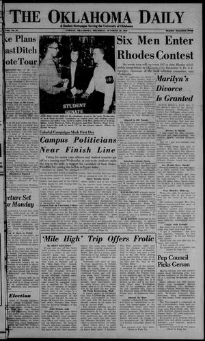 The Oklahoma Daily (Norman, Okla.), Vol. 41, No. 36, Ed. 1 Thursday, October 28, 1954