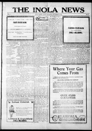 The Inola News (Inola, Okla.), Vol. 2, No. 25, Ed. 1 Friday, September 22, 1922