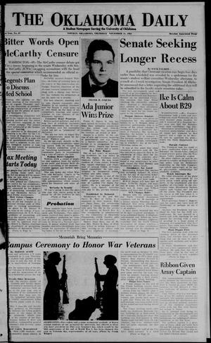 The Oklahoma Daily (Norman, Okla.), Vol. 41, No. 45, Ed. 1 Thursday, November 11, 1954
