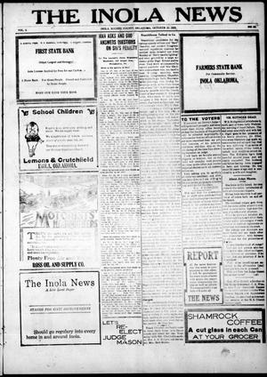 The Inola News (Inola, Okla.), Vol. 2, No. 29, Ed. 1 Friday, October 20, 1922
