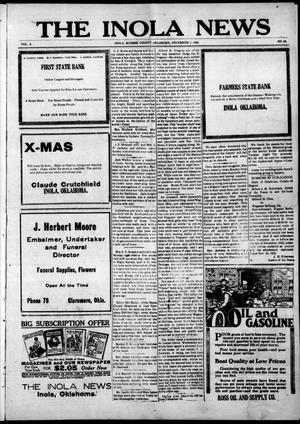 The Inola News (Inola, Okla.), Vol. 2, No. 35, Ed. 1 Friday, December 1, 1922
