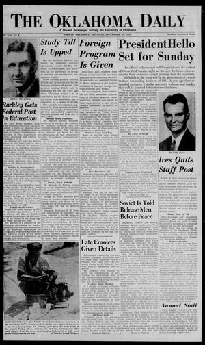 The Oklahoma Daily (Norman, Okla.), Vol. 42, No. 4, Ed. 1 Saturday, September 10, 1955
