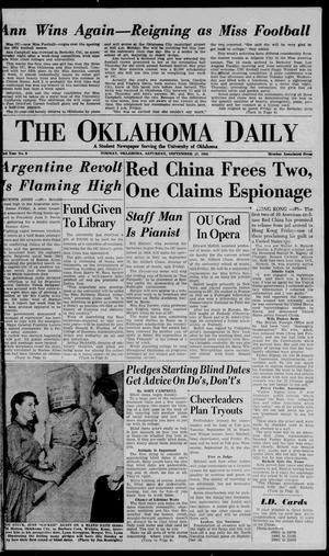 The Oklahoma Daily (Norman, Okla.), Vol. 42, No. 9, Ed. 1 Saturday, September 17, 1955