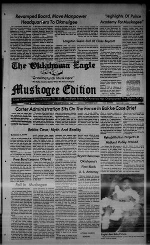 Primary view of object titled 'The Oklahoma Eagle Muskogee Edition (Muskogee, Okla.), Vol. 3, No. 43, Ed. 1 Thursday, September 22, 1977'.