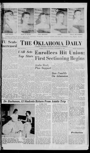 The Oklahoma Daily (Norman, Okla.), Vol. 43, No. 2, Ed. 1 Thursday, September 13, 1956