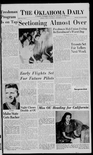 The Oklahoma Daily (Norman, Okla.), Vol. 43, No. 4, Ed. 1 Saturday, September 15, 1956
