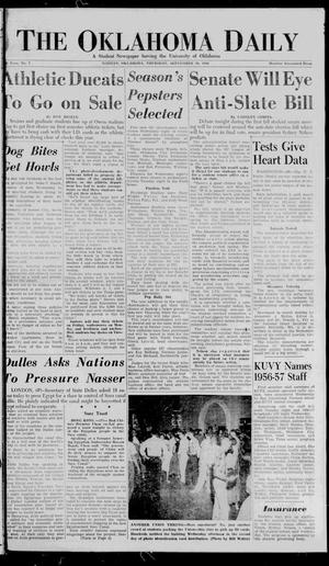The Oklahoma Daily (Norman, Okla.), Vol. 43, No. 7, Ed. 1 Thursday, September 20, 1956