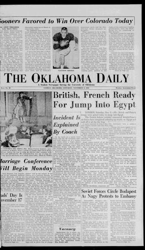 The Oklahoma Daily (Norman, Okla.), Vol. 43, No. 39, Ed. 1 Saturday, November 3, 1956