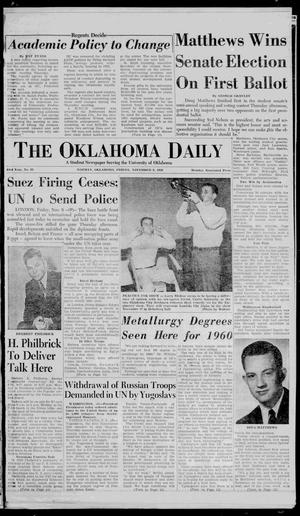 The Oklahoma Daily (Norman, Okla.), Vol. 43, No. 43, Ed. 1 Friday, November 9, 1956
