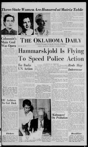 The Oklahoma Daily (Norman, Okla.), Vol. 43, No. 47, Ed. 1 Thursday, November 15, 1956