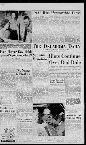 Primary view of object titled 'The Oklahoma Daily (Norman, Okla.), Vol. 43, No. 60, Ed. 1 Friday, December 7, 1956'.