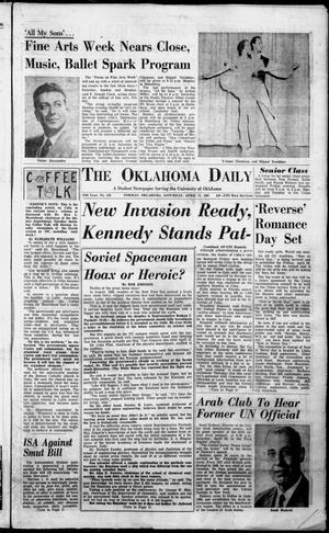 The Oklahoma Daily (Norman, Okla.), Vol. 47, No. 132, Ed. 1 Saturday, April 22, 1961