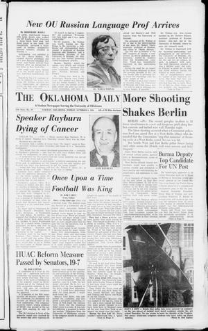 The Oklahoma Daily (Norman, Okla.), Vol. 48, No. 19, Ed. 1 Friday, October 6, 1961