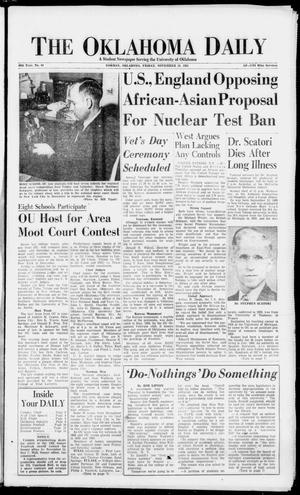 The Oklahoma Daily (Norman, Okla.), Vol. 48, No. 44, Ed. 1 Friday, November 10, 1961