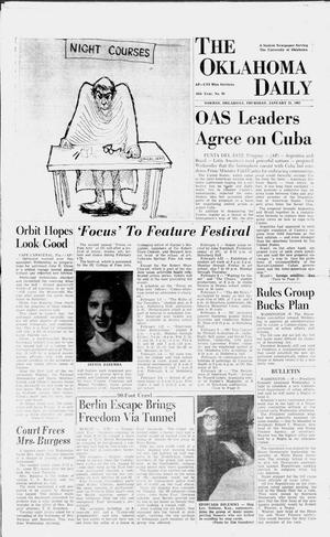 The Oklahoma Daily (Norman, Okla.), Vol. 48, No. 80, Ed. 1 Thursday, January 25, 1962