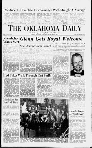 Primary view of object titled 'The Oklahoma Daily (Norman, Okla.), Vol. 48, No. 102, Ed. 1 Saturday, February 24, 1962'.