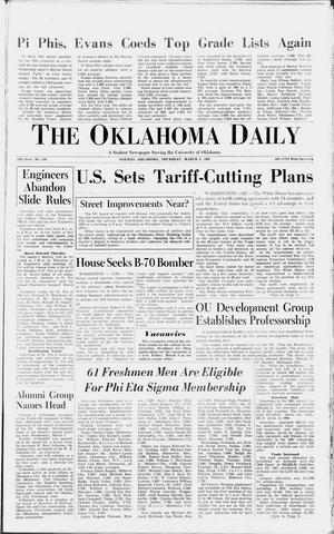 The Oklahoma Daily (Norman, Okla.), Vol. 48, No. 110, Ed. 1 Thursday, March 8, 1962