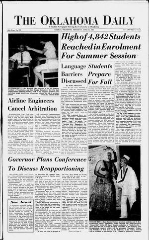 The Oklahoma Daily (Norman, Okla.), Vol. 48, No. 172, Ed. 1 Thursday, June 21, 1962