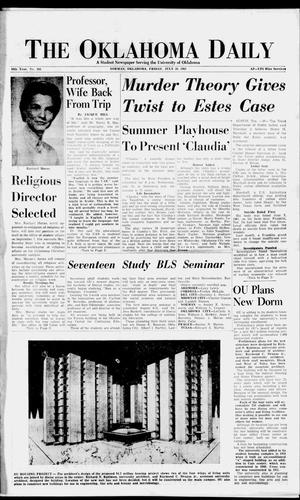 The Oklahoma Daily (Norman, Okla.), Vol. 48, No. 191, Ed. 1 Friday, July 20, 1962