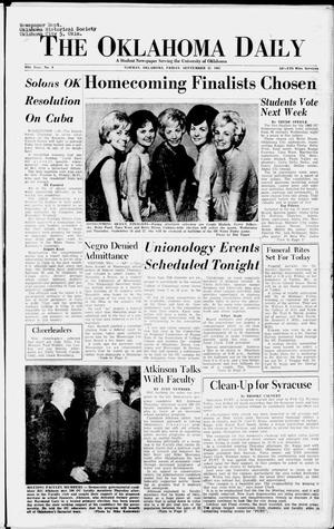 The Oklahoma Daily (Norman, Okla.), Vol. 49, No. 9, Ed. 1 Friday, September 21, 1962