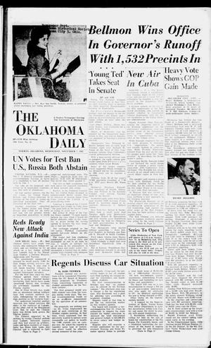 The Oklahoma Daily (Norman, Okla.), Vol. 49, No. 42, Ed. 1 Wednesday, November 7, 1962