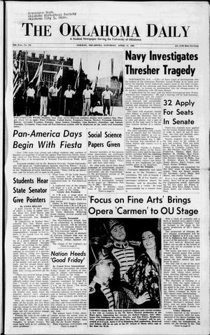 The Oklahoma Daily (Norman, Okla.), Vol. 46, No. 131, Ed. 1 Saturday, April 13, 1963
