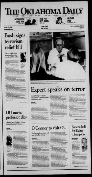 The Oklahoma Daily (Norman, Okla.), Vol. 85, No. 84, Ed. 1 Thursday, January 24, 2002