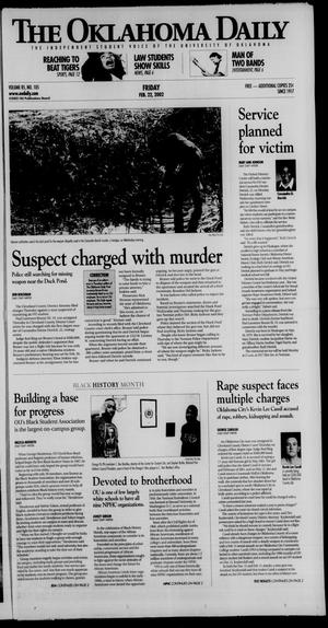 The Oklahoma Daily (Norman, Okla.), Vol. 85, No. 105, Ed. 1 Friday, February 22, 2002