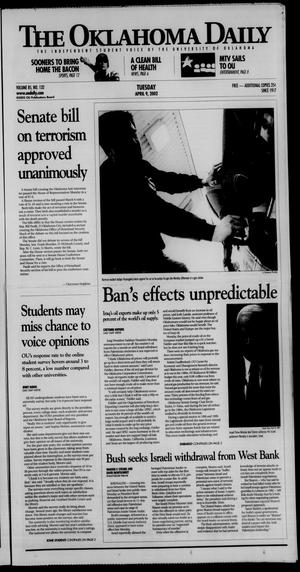 The Oklahoma Daily (Norman, Okla.), Vol. 85, No. 132, Ed. 1 Tuesday, April 9, 2002