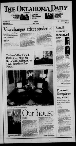 The Oklahoma Daily (Norman, Okla.), Vol. 85, No. 135, Ed. 1 Friday, April 12, 2002