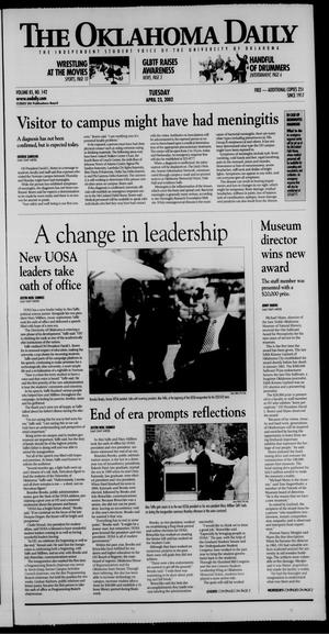The Oklahoma Daily (Norman, Okla.), Vol. 85, No. 142, Ed. 1 Tuesday, April 23, 2002