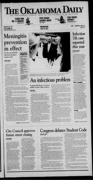 The Oklahoma Daily (Norman, Okla.), Vol. 85, No. 143, Ed. 1 Wednesday, April 24, 2002