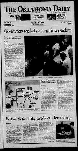 The Oklahoma Daily (Norman, Okla.), Vol. 85, No. 156, Ed. 1 Thursday, June 13, 2002
