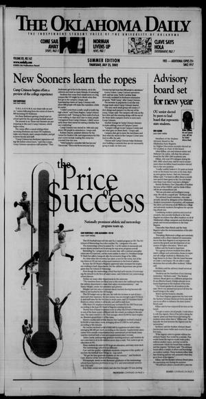 The Oklahoma Daily (Norman, Okla.), Vol. 85, No. 162, Ed. 1 Thursday, July 25, 2002